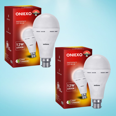 ONIEXO Charging Emergency LED Bulb-12W-A85 4 hrs Bulb Emergency Light(White)