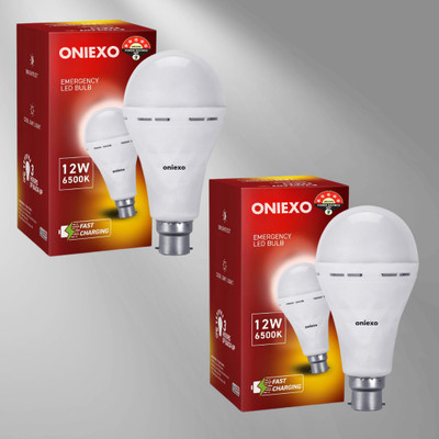 ONIEXO Charging Emergency LED Bulb-12W-A84 4 hrs Bulb Emergency Light(White)