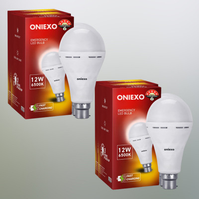 ONIEXO Charging Emergency LED Bulb-12W-A75 4 hrs Bulb Emergency Light(White)