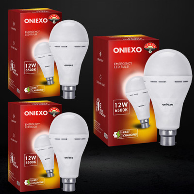 ONIEXO Charging Emergency LED Bulb-12W-A51 4 hrs Bulb Emergency Light(White)