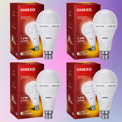 ONIEXO Emergency LED Charging Bulb-12W-02 4 hrs Bulb Emergency Light(White)