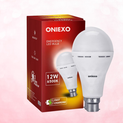 ONIEXO Emergency Charging Bulb-12W-003 4 hrs Bulb Emergency Light(White)