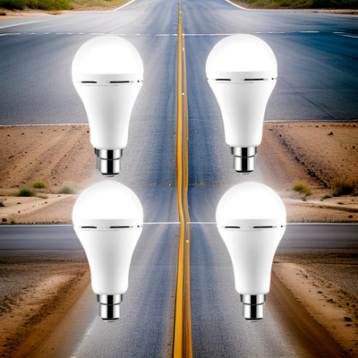GUGGU Surya (Emergency Bulb) 12W Rechargeable LED (Emergency Light) (Pack of 4) MY590 4 hrs Bulb Emergency Light(White)
