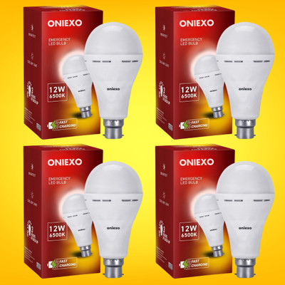 ONIEXO Charging Emergency Bulb-12W-09 4 hrs Bulb Emergency Light(White)