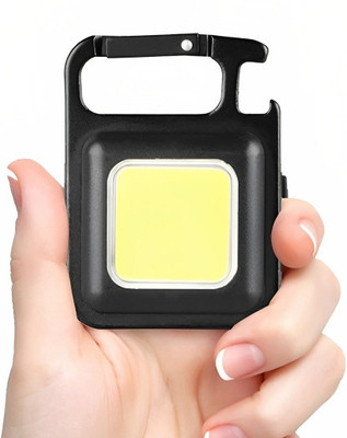 UNZAG Keychain Brighten Cob Led Light With Bottle Opener, Magnetic Power Portable 2 hrs Flood Lamp Emergency Light(Black)