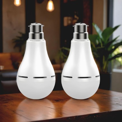 GUGGU Emergency bulb 12W LED & 2000mAh battery 4hrs inverter light pack of 2 bulbM2286 4 hrs Bulb Emergency Light(White)