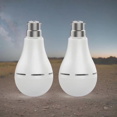 GUGGU Emergency bulb 12W LED & 2000mAh battery 4hrs inverter light pack of 2 bulbX3333 4 hrs Bulb Emergency Light(White)