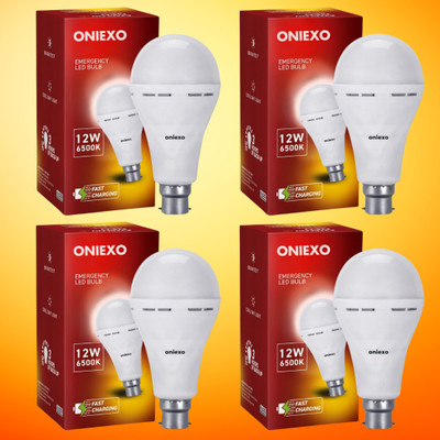 ONIEXO Emergency LED Charging Bulb-12W-07 4 hrs Bulb Emergency Light(White)