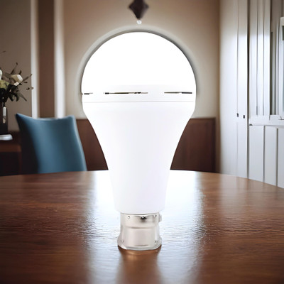 GUGGU Charging Bulb 9W LED with 1200mAh battery 4 hrs emergency light backup bulbQZ306 4 hrs Bulb Emergency Light(White)
