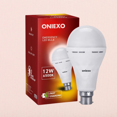 ONIEXO Emergency Charging Bulb-12W-005 4 hrs Bulb Emergency Light(White)