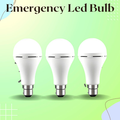 FRONY Rechargeable Emergency Bulb Inverter Bulb, 3Hr battery backup_Pack oF 3 UY20 3 hrs Bulb Emergency Light(White)