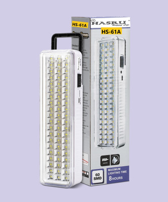 HASRU High-Bright LED Light with Android Charging Support Rechargeable Emergency LIght 8 hrs Flood Lamp Emergency Light(White)