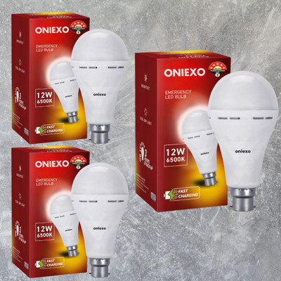 ONIEXO Charging Emergency LED Bulb-12W-A67 4 hrs Bulb Emergency Light(White)