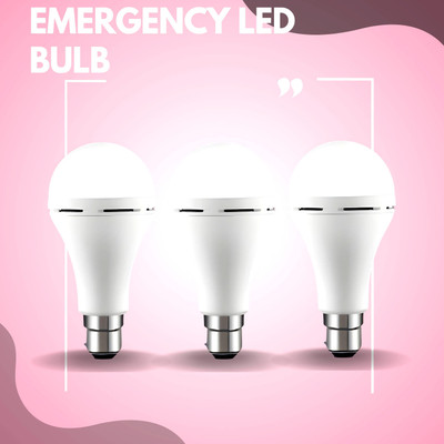 FRONY Rechargeable Emergency Bulb Inverter Bulb, 3Hr battery backup_Pack oF 3 UY53 3 hrs Bulb Emergency Light(White)