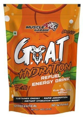 Muscle Garage Goat Hydration Refuel Energy Drink 900Gm (2Lbs) ORANGE Hydration Pack