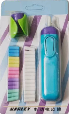 SHA Electric Eraser with 30 Refill Electronic Rubber for Kids& Girls with Fan. Set-1 Non-Toxic Eraser(Set of 1, Multicolor)