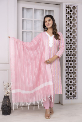 Chafi Collection Women Kurti Pant Dupatta Set