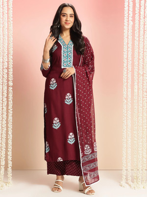 Tasrika Printed Kurta, Trouser/Pant & Dupatta Set