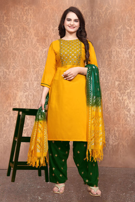 Rascotrendz Women Kurta Churidar Dupatta Set
