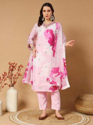 BHUMIKA CREATION Embroidered Kurta, Trouser/Pant & Dupatta Set