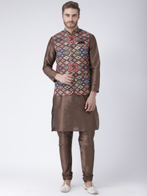 Hangup Plus Men Kurta Ethnic Jacket Set