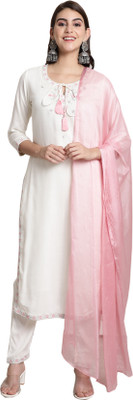 Aaradhya Fashion Embroidered Kurta, Trouser/Pant & Dupatta Set