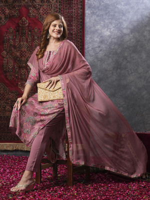 Divastri Women Kurta Pant Attached Dupatta Set