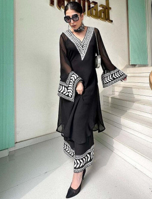 JESVI Women Kurti Palazzo Set