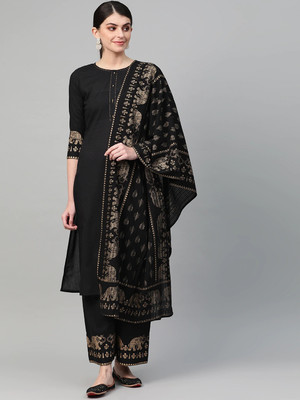 JAATNI Printed Kurta, Salwar & Dupatta Set