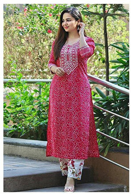 SSTCMALL Embroidered Kurta, Palazzo & Dupatta Set