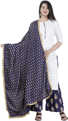 KRSALA Polka Print Kurta, Palazzo & Dupatta Set