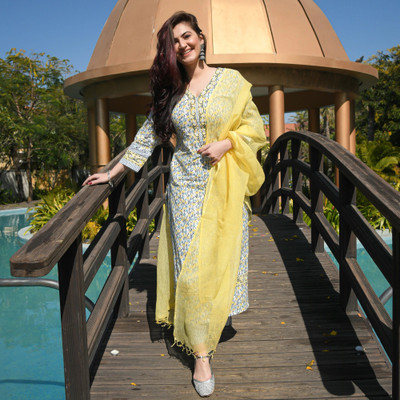 Royal Export Women Kurta Pant Dupatta Set