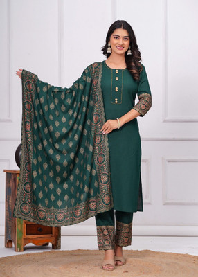 BLEVY Women Kurta Pant Dupatta Set