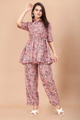 HouseOfCommon Women Ethnic Top Palazzo Set