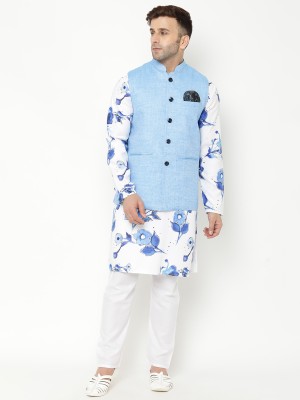 Hangup Men Kurta Ethnic Jacket Set