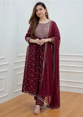 SHIVAM COLLECTION Embroidered Kurta, Trouser/Pant & Dupatta Set