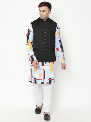 Hangup Men Kurta Ethnic Jacket Set