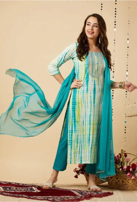 Jhunjhunu Wala Collection Women Kurti Pant Dupatta Set