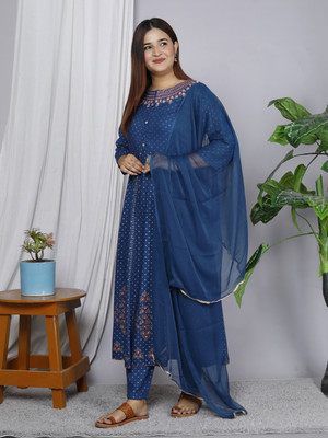 GVS SHOPPE Women Kurta Palazzo Dupatta Set