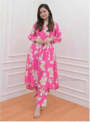 Samprika Women Gown Pink Below Knee Dress
