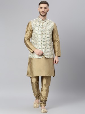 Hangup Men Kurta Churidar Ethnic Jacket Set