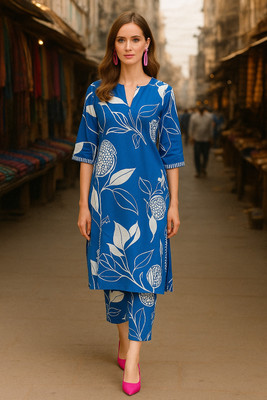 LOOKMARK Women Kurti Pant Set