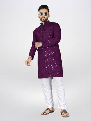 FASHIONIZO Men Kurta Pyjama Set