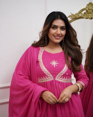 Shanti Creation Embroidered Kurta, Trouser/Pant & Dupatta Set
