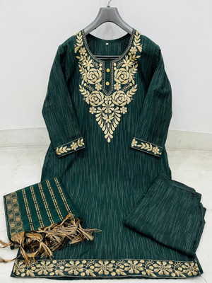 ZA STORE Embroidered Kurta, Trouser/Pant & Dupatta Set