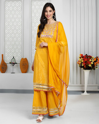 Rajnandini Women Kurta Sharara Dupatta Set