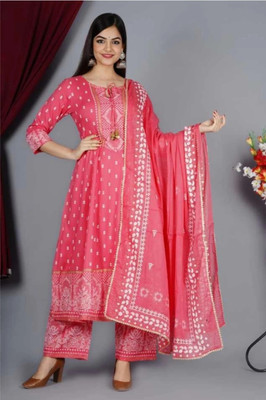 ALBAITH Women Kurta Palazzo Dupatta Set