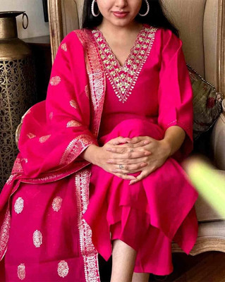 Florencia Embroidered Kurta, Trouser/Pant & Dupatta Set