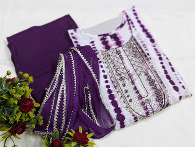 SHORZO Embroidered Kurta, Trouser/Pant & Dupatta Set