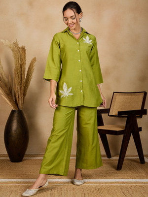 WineRed Shirt Pant Co-ords Set